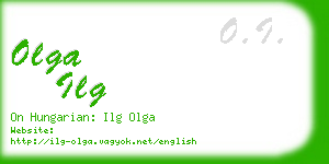 olga ilg business card